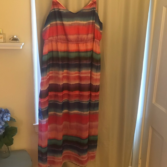 Pretty MultiColor Floor Length Lane Bryant Dress - Picture 1 of 3